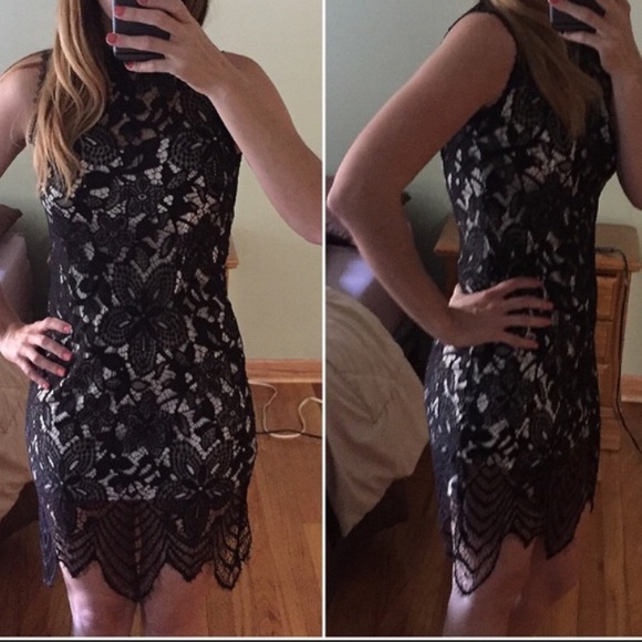 Floral Lace Mini Dress - Picture 3 of 3